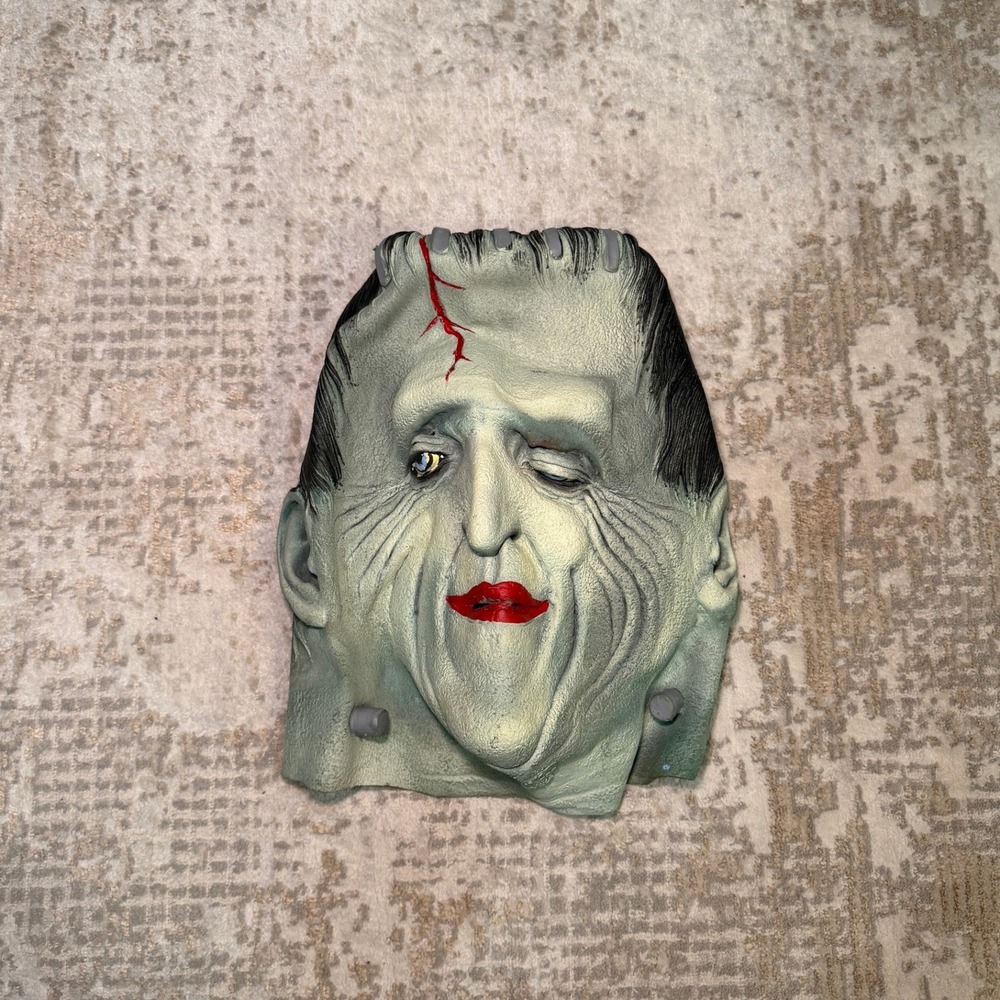 Vintage 1988 Antioch Frankenstein Latex Sculpt and Intact Panted Halloween Mask